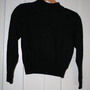 Liz Claiborne Black Mock Turtleneck Sweater Size petite small